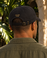 Overture Cap — Black, back view; generated editorial visualization