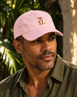 Overture Cap — Pink, front view; generated editorial visualization